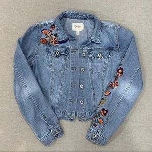 Embroidered denim jacket